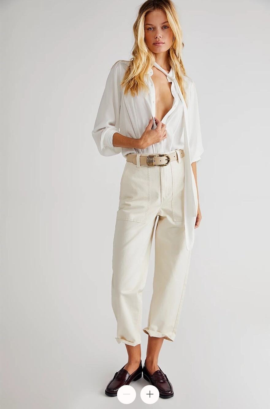 Free People Brixton High Rise Vancouver Pants - 28 Neutral, Caroline Bessette